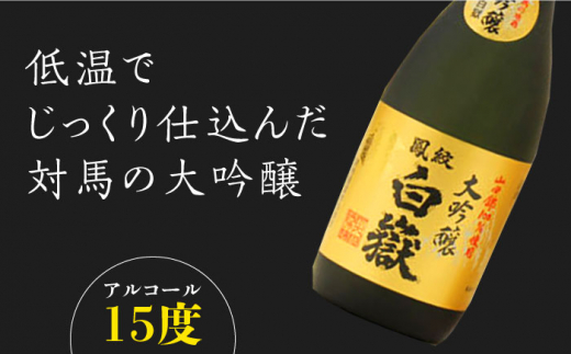 【全3回定期便】対馬の地酒 白嶽 大吟醸 15度 720ml 2本セット《対馬市》【株式会社サイキ】対馬 酒 贈り物 日本酒 プレゼント ご当地 名酒 [WAX031]