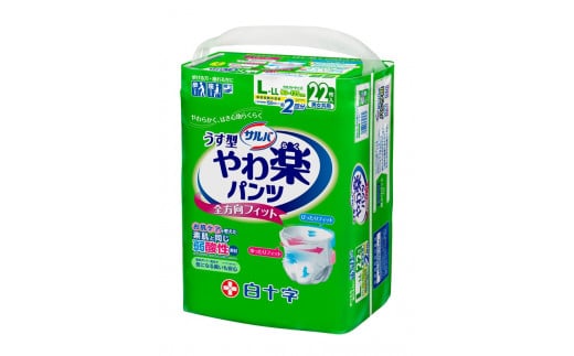 大人用紙おむつ　サルバやわ楽パンツＬ-ＬＬ22枚入×4袋（88枚）