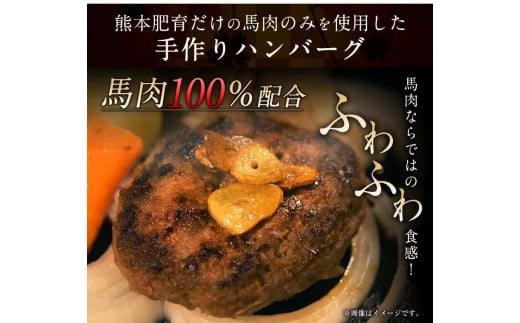 手作りハン馬ーグ 100g×10個 馬肉100%配合！【熊本肥育】ハンバーグ たっぷり 冷凍 お中元 肉 お手軽 お取り寄せ《30日以内に出荷予定(土日祝除く)》