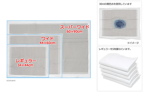 347 ペットシーツ 厚型 炭入り スーパーワイド 18枚 × 4袋 国産 ペットシート 吸収力抜群 ダブル消臭 抗菌剤配合