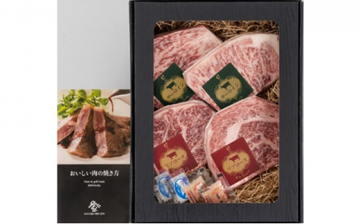 [№5757-0340]おかやま 和牛肉 A5 等級 ステーキ セット 合計約600g（ サーロイン 約300g & リブロース 約300g） 牛 赤身 肉 牛肉 冷凍