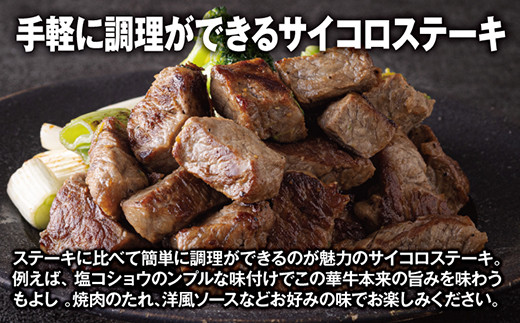 この華牛 サイコロステーキ 500g《国産牛100%》 宮崎有田牧場直送 [赤身 赤身肉 牛肉 お肉 贈答用 ギフト ステーキ ブランド牛 宮崎県高原町]  TF0618-P00037