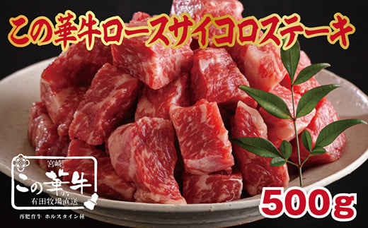 この華牛 サイコロステーキ 500g《国産牛100%》 宮崎有田牧場直送 [赤身 赤身肉 牛肉 お肉 贈答用 ギフト ステーキ ブランド牛 宮崎県高原町]  TF0618-P00037