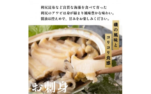 利尻島産 天然蝦夷あわび500g（冷凍）魚介類 あわび 利尻 名産 刺身