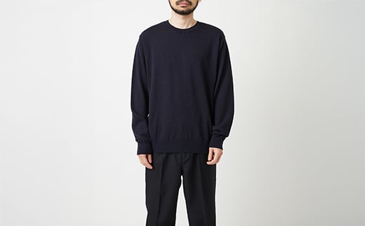 ≪順次発送≫【Yonetomi】WAVE COTTON KNIT PULLOVER NAVY 濃紺 ネイビー ウェーブコットン 服 洋服 ユニセックス メンズ レディース ブランド 山形県 山辺町 数量限定 サイズ1 yt-wpxxn1-sn ※沖縄・離島への配送不可