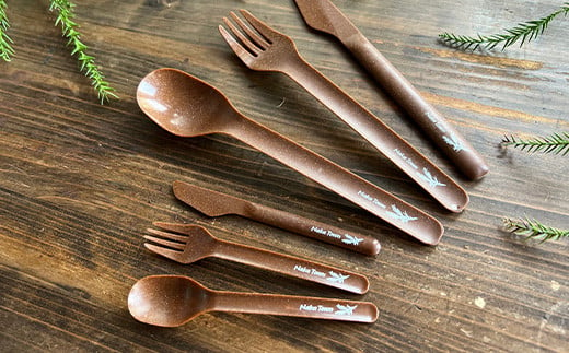 ボタニカルミニカトラリーセット【那賀町・杉】 -BOTANICAL Cutlery-　NW-6