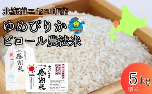 【こだわりのピロール農法米！】ニセコ町産ゆめぴりか5.0kg【01086】