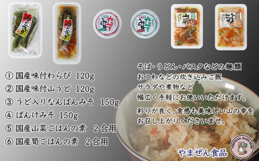 国産山菜 味付けセット　A01-754