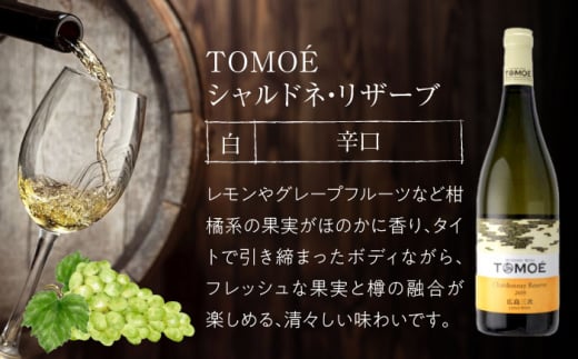 【お歳暮対象】TOMOE 白ワイン 2本セット B シャルドネ リザーブ 辛口 デラウェア ワイン 受賞 飲み比べ ワインセット ギフト 三次市/広島三次ワイナリー[APAZ017-999]