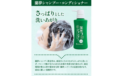 蘭夢 シャンプー 蘭夢 コンディショナー 計2本 《30日以内に出荷予定(土日祝除く)》株式会社 河野メリクロン 蘭 ラン 洋ラン 男性用 女性用 生え際 スカルプ 発毛促進 養毛 薄毛 シャンプー コンディショナー 送料無料 徳島県 美馬市