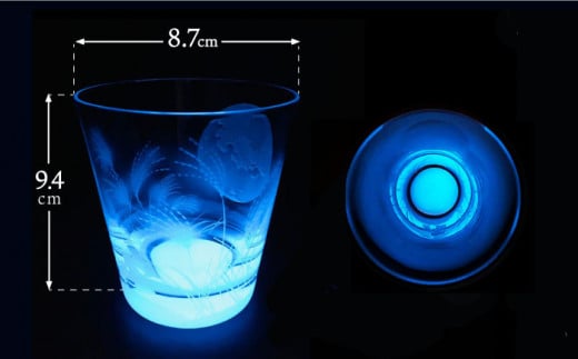 【蓄えた光を暗闇で放つ】幻想的なグラス 月光グラス 『月兔』 食器 コップ カップ 多治見市 / 片岡ケース製作所 [TAH001]