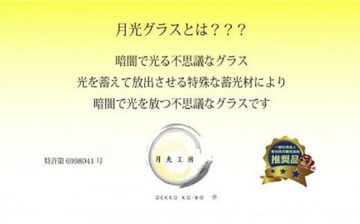 【蓄えた光を暗闇で放つ】幻想的なグラス 月光グラス 『月兔』 食器 コップ カップ 多治見市 / 片岡ケース製作所 [TAH001]