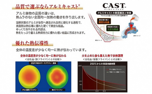 [№5616-1145]【ガス火用】キャストスタイルライト 深型フライパン 22cm