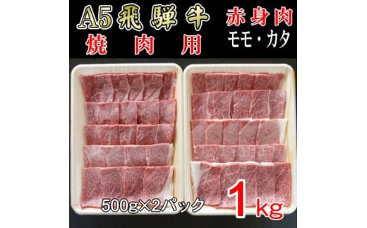 『A5等級』飛騨牛赤身肉焼肉用1kg　モモ又はカタ肉【1432070】