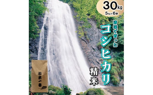 多可町加美区の清流で育ったコシヒカリ【精米】５kg×６袋[827]