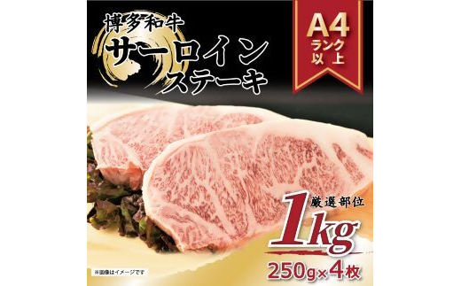 博多和牛サーロインステーキセット1kg（250g×4枚）[F0099]