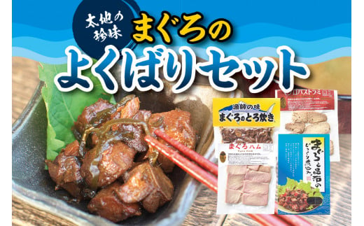 まぐろのよくばりセット 4種 （ まぐろのとろ炊き、まぐろと昆布のじっくり煮込み（箱入り）、まぐろハム、マグロパストラミ ）【kin001】