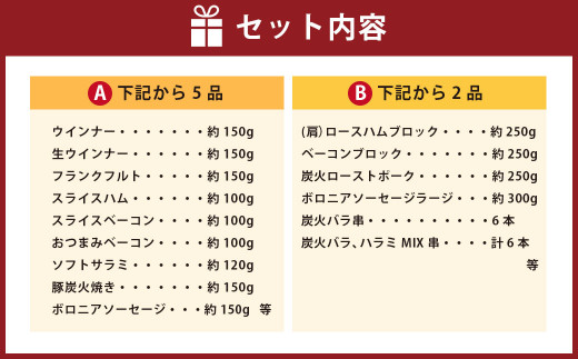 【無添加】 香心ポーク 加工品 詰め合わせ セット 合計7品 1.2㎏ おまかせ