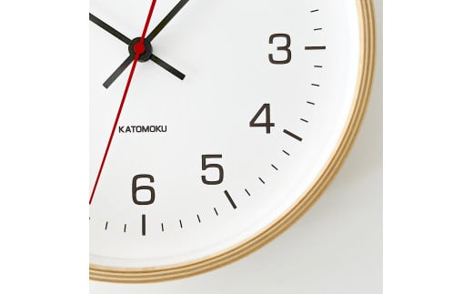 【A-168】KATOMOKU plywood clock 4 ナチュラル km-44N