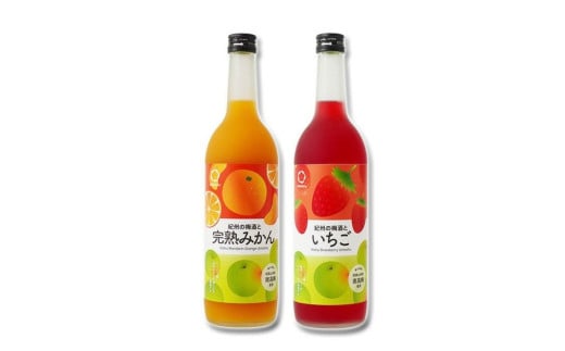 ▼紀州 完熟みかん梅酒・イチゴ梅酒セット 720ml×2本 【sta705-ks-mkichi】