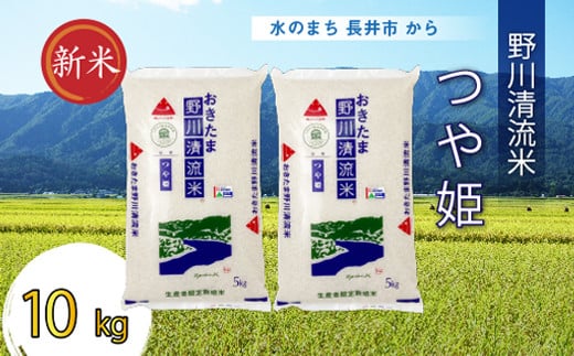 【令和6年産新米】【特別栽培米】野川清流米「つや姫」10kg(5kg×2袋)_A084(R6)