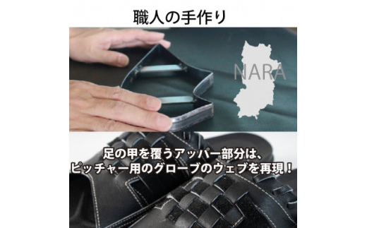 野球グローブの端材を利用したサンダル  Glove グローブサンダル(ブラック)Mサイズ【1351988】