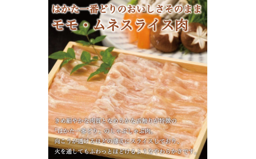 はかた一番どり 鶏しゃぶ セット(3～4人前) [a9243] 株式会社 ゼロプラス ※配送不可：離島【返礼品】添田町 ふるさと納税