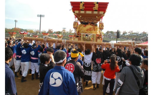 市制施行70周年記念イベント 三木の祭り屋台大集合 屋台担ぎ体験