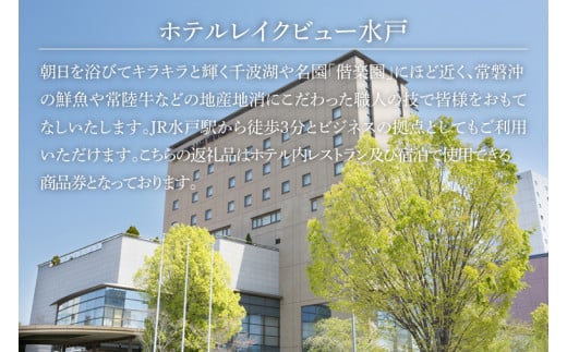 ホテルレイクビュー商品券１万円分【チケット ホテル 商品券 旅行 旅 観光 偕楽園 千波湖 レストラン 水戸市 茨城県】（GF-1）