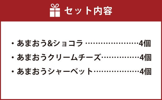 博多あまおう の こだわりアイス 計12個 3種セット