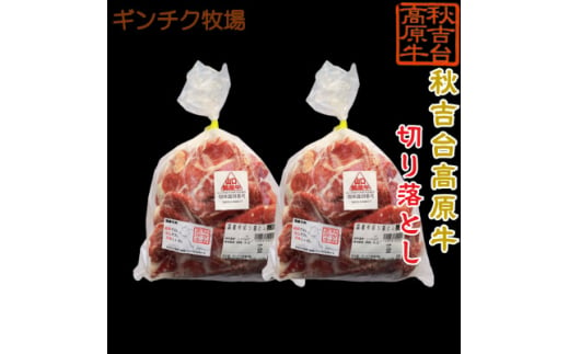 秋吉台高原牛 切り落とし 合計約1kg (約500g×2)_ 牛肉 切り落とし 肉 和牛 高原牛 国産 産地直送 もも 肩 バラ 小分け 500g 冷凍 秋吉台高原牛 山口県 1kg 使いやすい 牛丼 肉じゃが 切り落し 便利 【1493584】