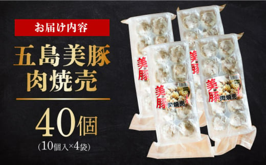 【年内発送 12月22日まで受付】五島美豚肉焼売10個×4パック 長崎県/有限会社長崎フードサービス [42ADAB018] スピード 最短 最速 発送 ぶた 豚肉 おかず 簡単