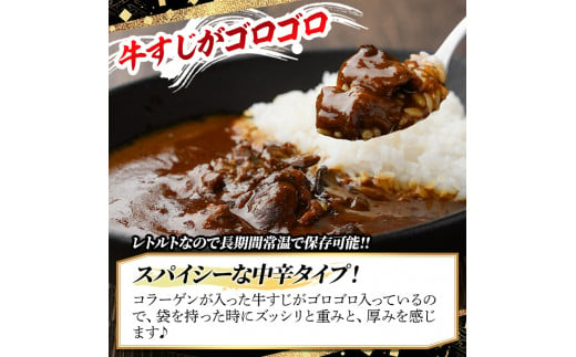 博多和牛 牛すじカレー(計1kg・200g×5食)カレー 博多和牛 牛肉 黒毛和牛 牛すじ 国産 レトルト レトルトカレー 中辛 常温 常温保存＜離島配送不可＞【ksg1387】【マル五】