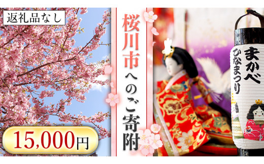 【返礼品なし】桜川市へのご寄附15,000円[BR002sa]