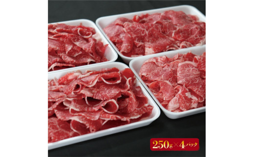 飛騨牛切り落とし　1kg（250ｇ×4P）すき焼き 焼肉 小分け 岐阜市/丸福商店 [ANBO005]