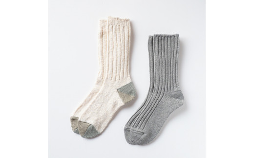 016SOUKI SOCKS Puffy・Woodyソックスセット/Mサイズ ///靴下 くつした ソックス くつ下 足元 レディース 婦人 メンズ 紳士 おしゃれ シンプル カジュアル 肌触り ふっくら 日本製 奈良県 広陵町