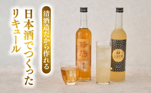 【年内発送】【お歳暮対象】米宗 純米ゆず酒と梅酒の日本酒リキュールセット　梅酒 ゆず酒　和リキュール 愛西市/青木酒造株式会社 [AEAC002]