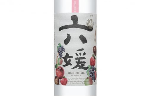 水口酒造 道後ジン「六媛」500ml　クラフトジン スピリッツ 愛媛 [№5303-0168]