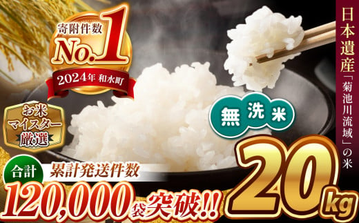 令和6年産 新米  熊本県産 ほたるの灯り 無洗米 20kg | 小分け 5kg × 4袋  熊本県産 こめ 米 無洗米 ごはん 銘柄米 ブレンド米 複数原料米 人気 日本遺産 菊池川流域 こめ作り ごはん ふるさと納税 返礼品