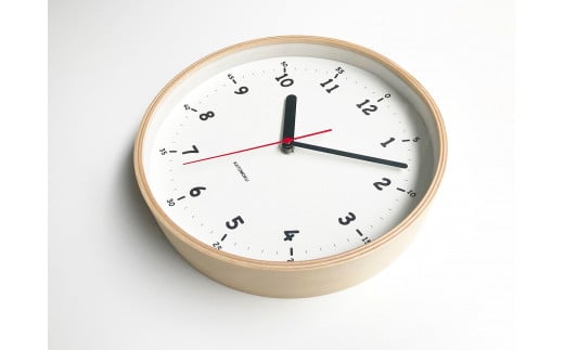 【A-170】KATOMOKU plywood clock 10 ナチュラル km-76N