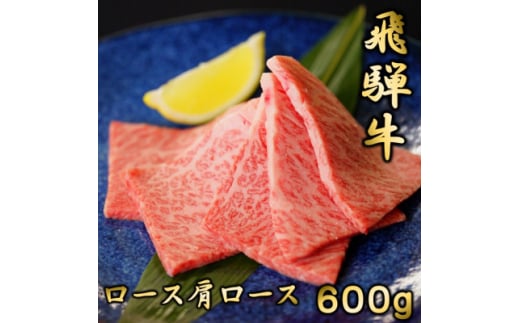 飛騨牛ロースまたは肩ロース600g (焼肉・BBQ用)【1042664】