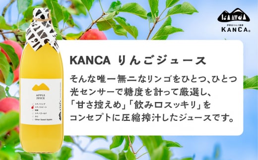 りんごジュース 6本 詰め合わせ セット KANCA アップルジュース フルーツジュース りんご ジュース 果汁 飲料 防災 災害 備蓄 非常用 備蓄用 長期保存 ローリングストック 常温 常温保存 シナノスイート シナノゴールド 秋映 ふじ 長野 長野県　[№5675-1384]