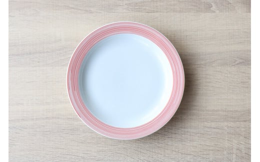 有田焼 Kururi 20cm plate Red&Blue 4枚組 山忠 お皿 食器 プレート 赤 青 取り皿 サラダ皿 リム皿 A40-272