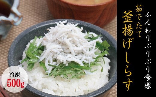 茹でたて釜揚げしらす　海の恵　500g【冷凍】無添加・無着色 しらす シラス 釜揚げ 冷凍【mar102】