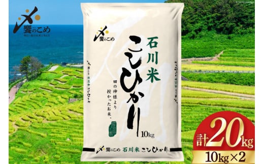 【期間限定発送】 米 令和6年 石川県産 石川米こしひかり【穂立】20kg （10kg ×2袋）[中橋商事 饗のこめ (あえのこめ) 石川県 宝達志水町 38600956] コシヒカリ お米 コメ 白米 精米 おこめ こめ 20キロ ごはん ご飯 国産