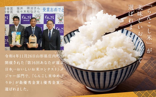 【7ヶ月定期便】らんこし米食べ比べ (ななつぼし・ゆめぴりか) 各2kg