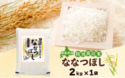 北海道 特別栽培 令和6年産 ななつぼし 2kg 精米 米 白米 お米 新米 ごはん ご飯 ライス 道産米 ブランド米 新しのつ米 ふっくら 食味ランキング  産地直送 お取り寄せ カワサキ森田屋 送料無料 