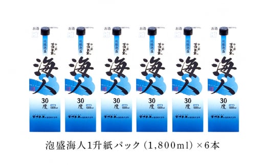 泡盛 海人1升 パック 1ケース 6本 まさひろ酒造 あわもり 沖縄 地酒 セット 琉球泡盛 一升 1800ml パック 沖縄泡盛 お酒 30度 うみんちゅ 沖縄銘柄 沖縄名産 まとめ買い 家飲み 宅飲み 酒 焼酎 スピリッツ ストレート 水割り ソーダ割 糸満 30,000円 3万 沖縄県 糸満市