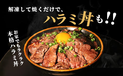 【 年内お届け 】【 厚切り 】牛 ハラミステーキ 年内発送【1㎏】500ｇ×2  【2024年12月18日～28日発送】焼肉 ハラミ 焼き肉 はらみ 塩味 牛肉 肉 冷凍 小分け パック キャンプ バーベキュー 年内配送 年内発送 067-0671-R612