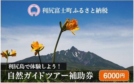 利尻島で体験しよう！自然ガイドツアー補助券（6000円）